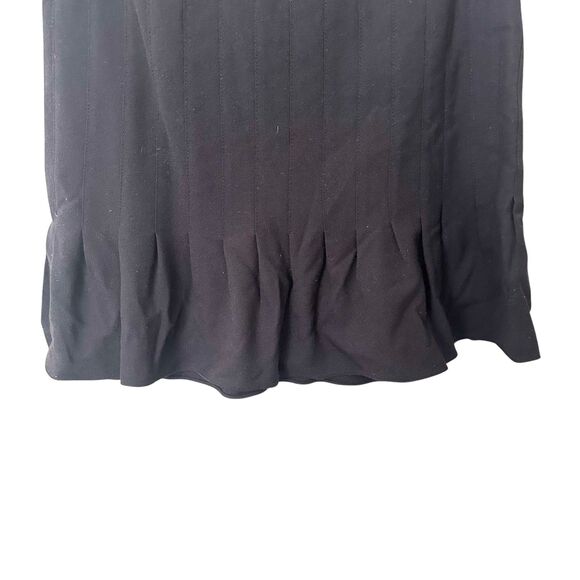 CATHERINE MALANDRINO Wool Ruffled Mini Skirt Black Sz 8 - Picture 3 of 4